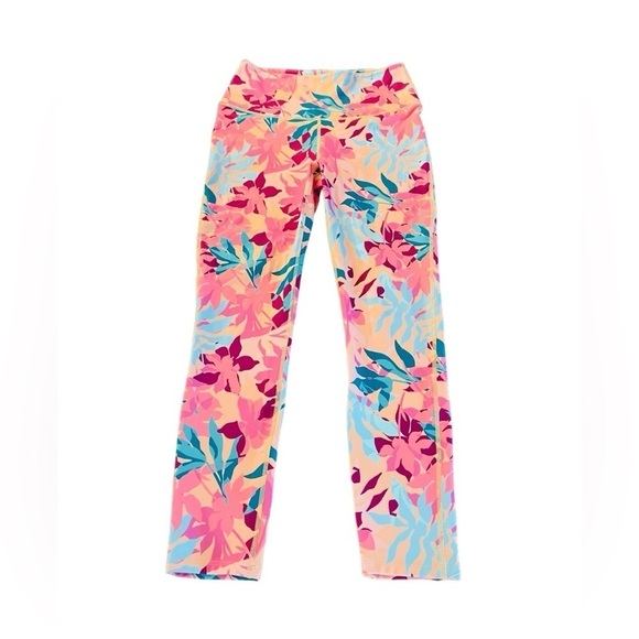 ROXY WOMENS TROPICAL PATTERN LEGGINGS SIZE MEDIUM - Picture 1 of 9